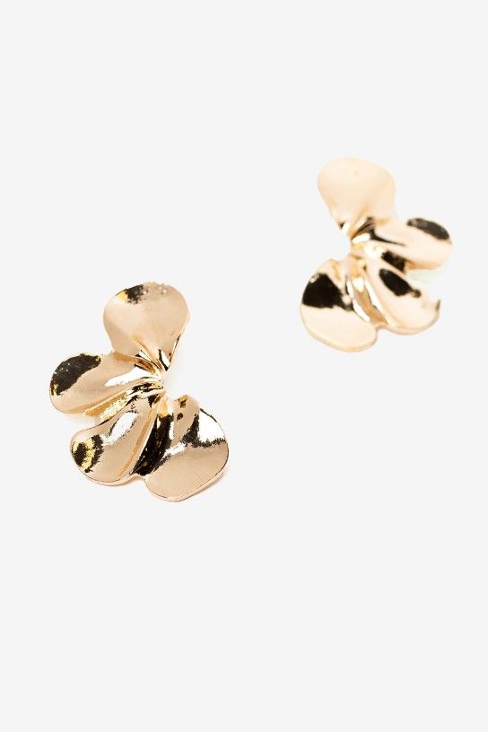 Pendientes pétalos dorado/plata