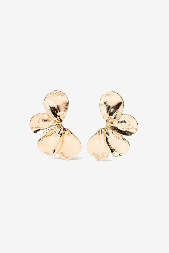 Pendientes pétalos dorado/plata
