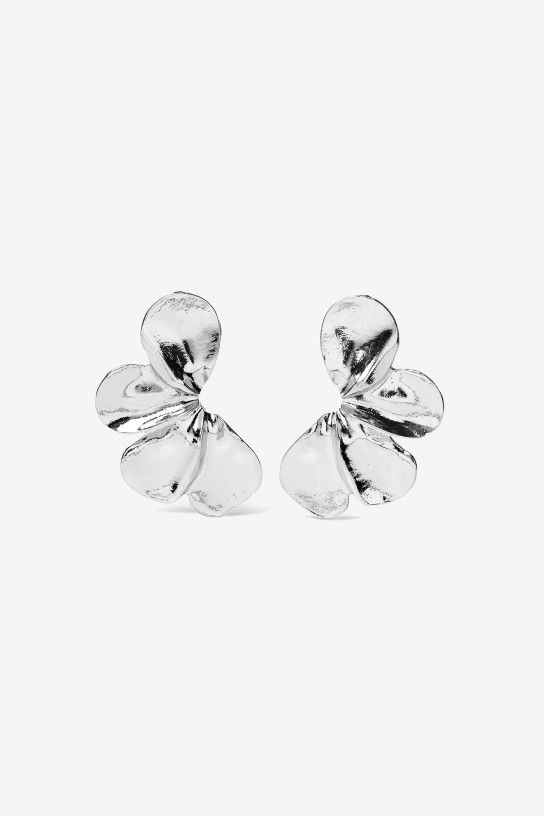 Pendientes pétalos dorado/plata