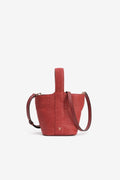 Bolso mimbre rojo