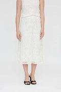Falda midi Blanca