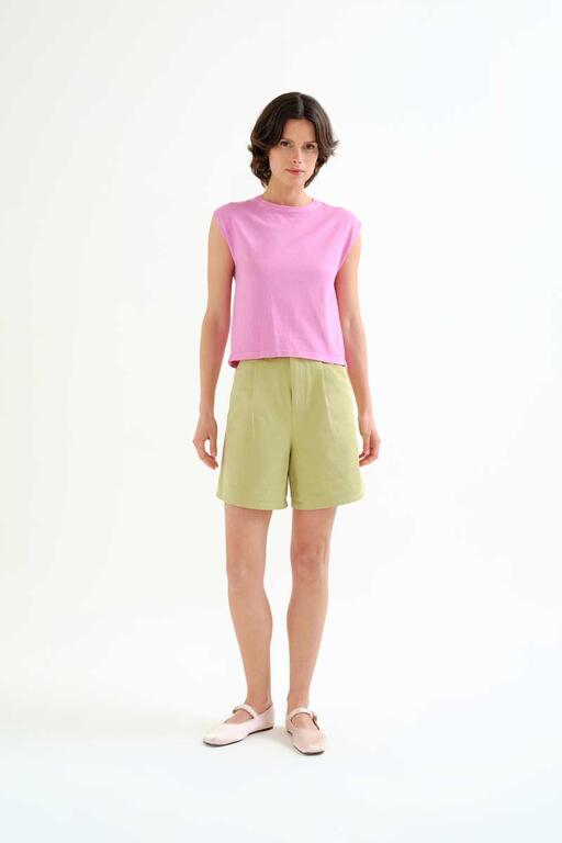 Short verde 100% algodón