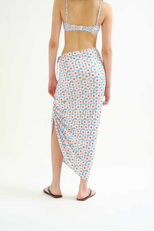 Falda midi con estampado