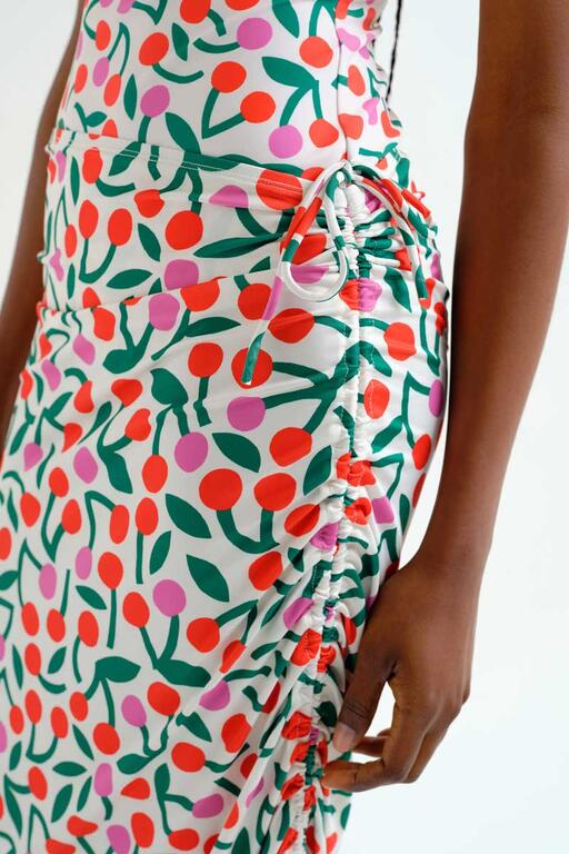 Falda midi con estampado