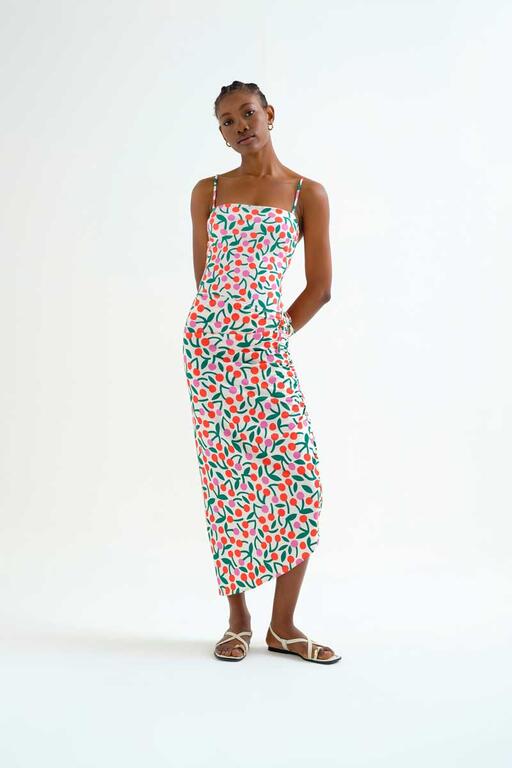 Falda midi con estampado