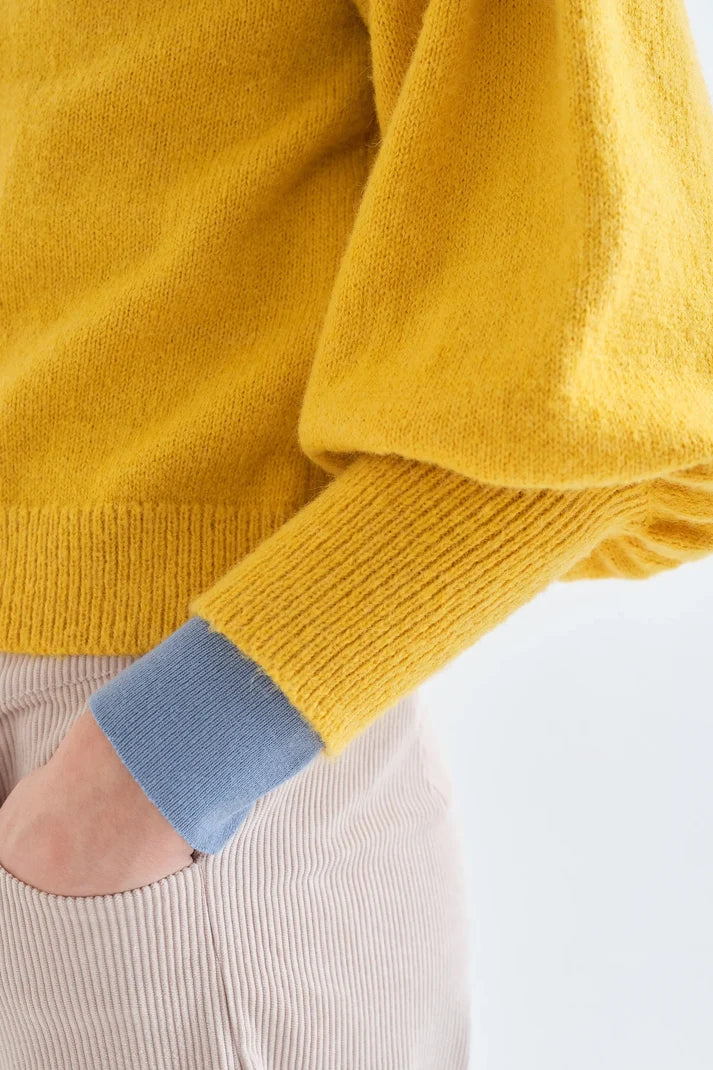 Jersey básico de punto  amarillo