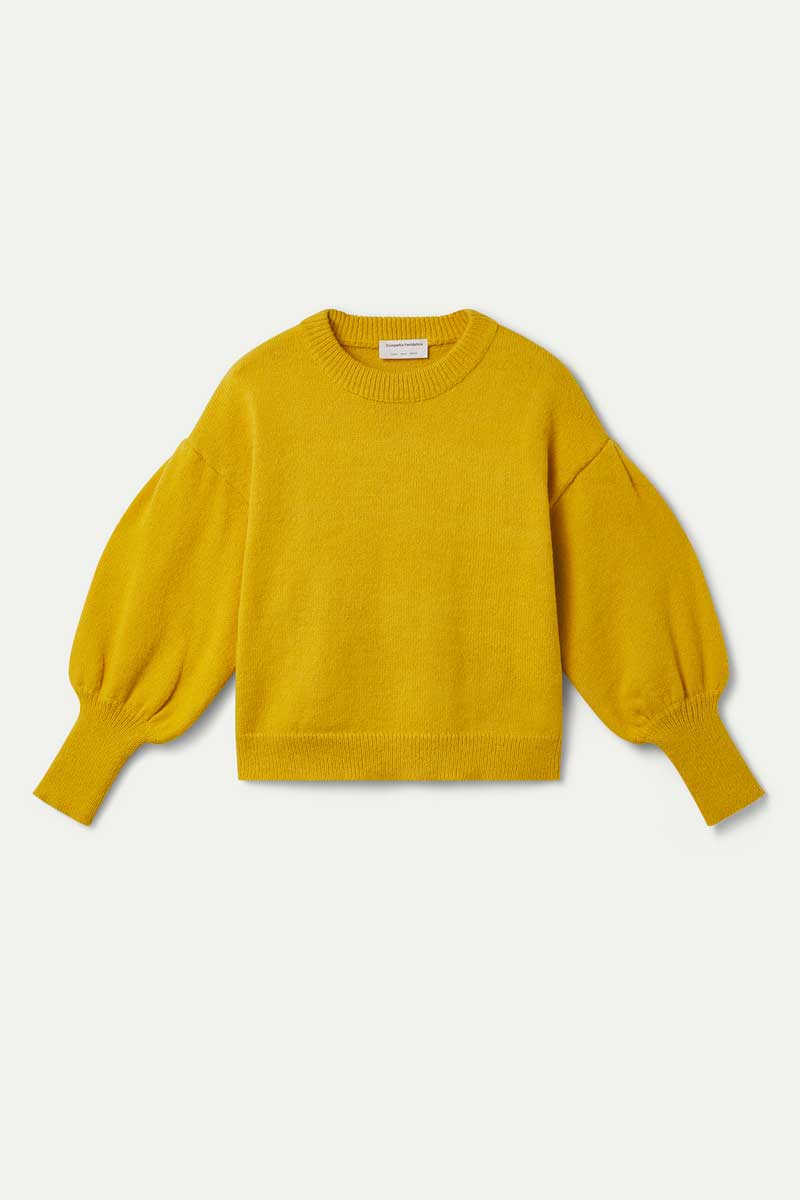 Jersey básico de punto  amarillo
