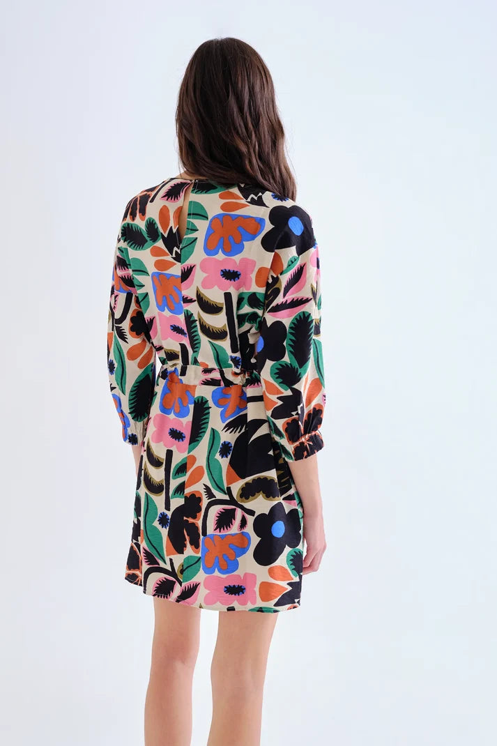 Vestido Corto con estampado Neo Garden