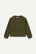 Sudadera con cintura ajustable  verde oliva