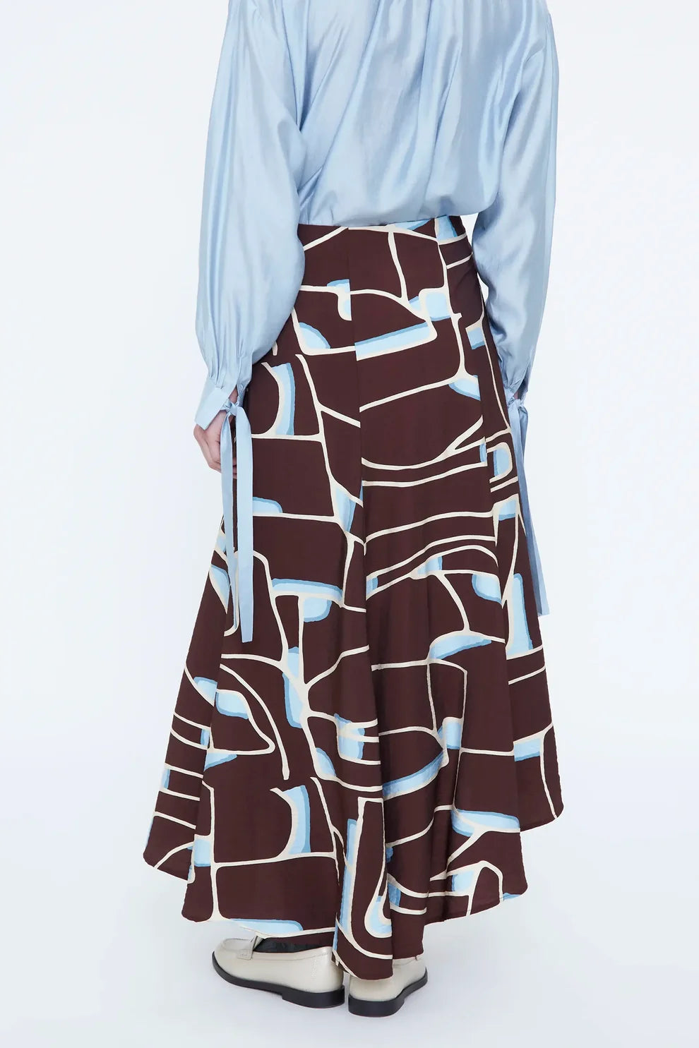 Falda larga con estampado Bombón