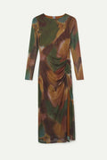 Vestido largo con estampado Arce