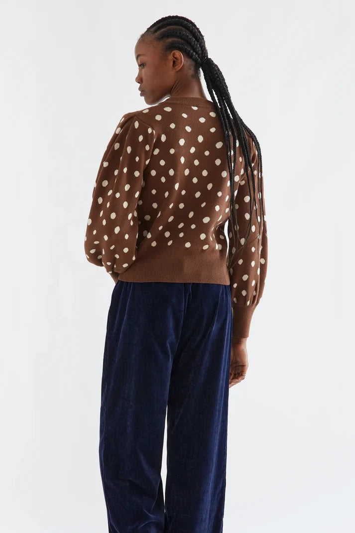 Jersey con estampado punto marrón catahoula