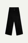 Pantalón de pana doble botón negro