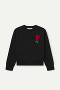 Sudadera flor de corazón bordada
