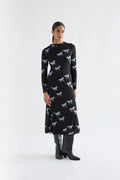 Vestido midi con estampado Horse