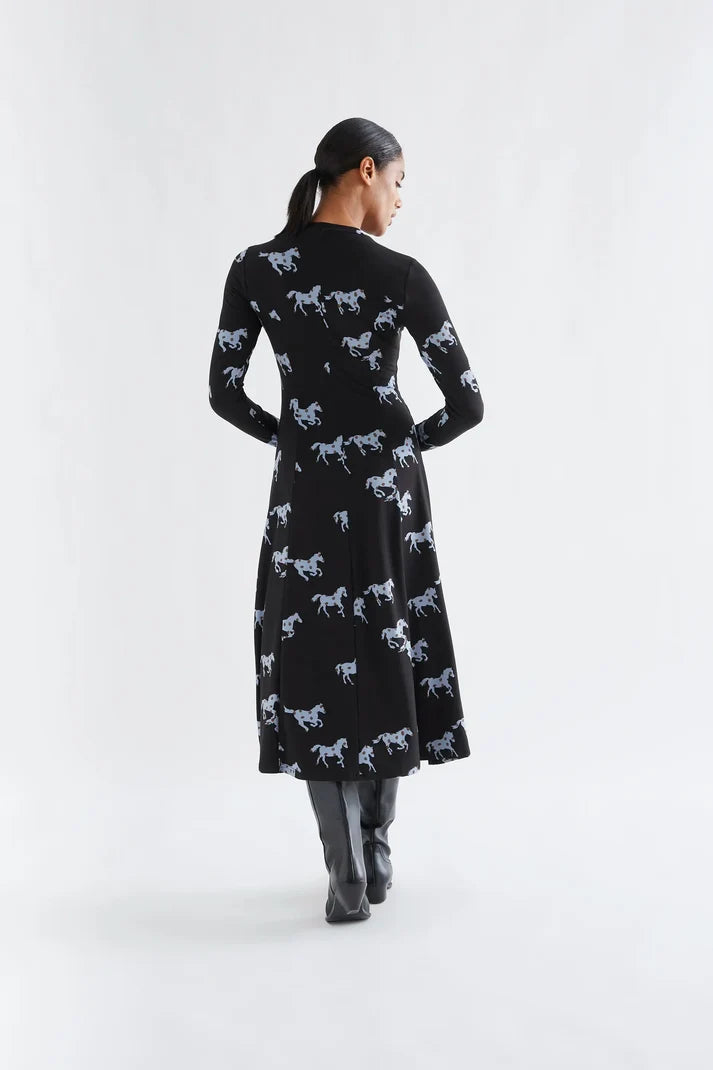 Vestido midi con estampado Horse
