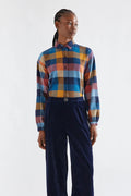 Camisa 100% algodón de cuadros multicolores