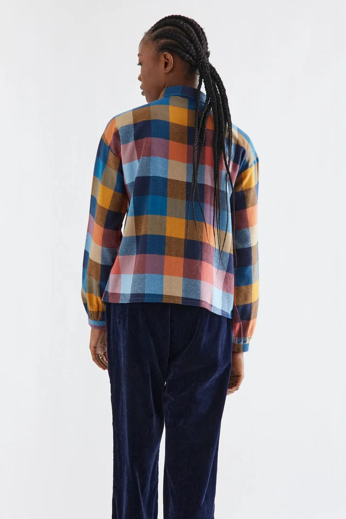 Camisa 100% algodón de cuadros multicolores