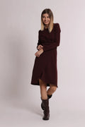 Vestido corto con pliegues