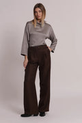 Pantalón palazzo de tweed