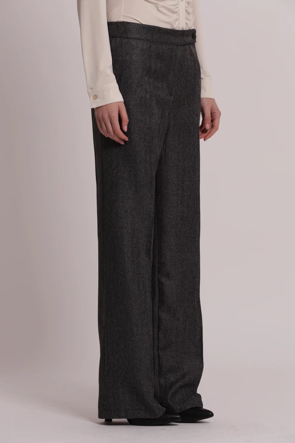 Pantalón palazzo de tweed