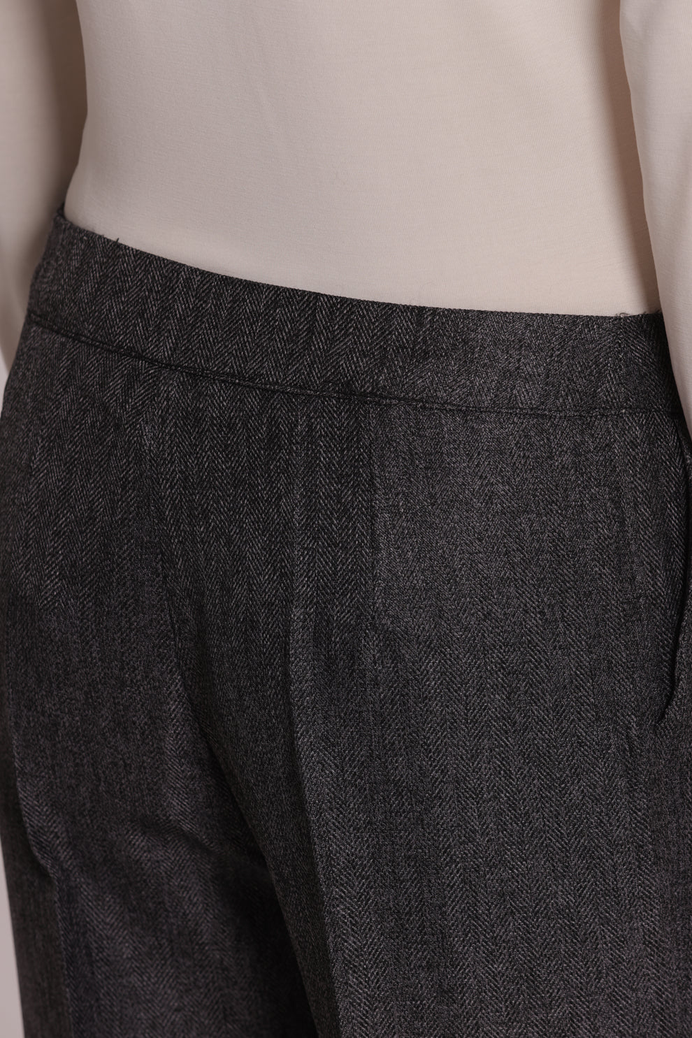 Pantalón palazzo de tweed