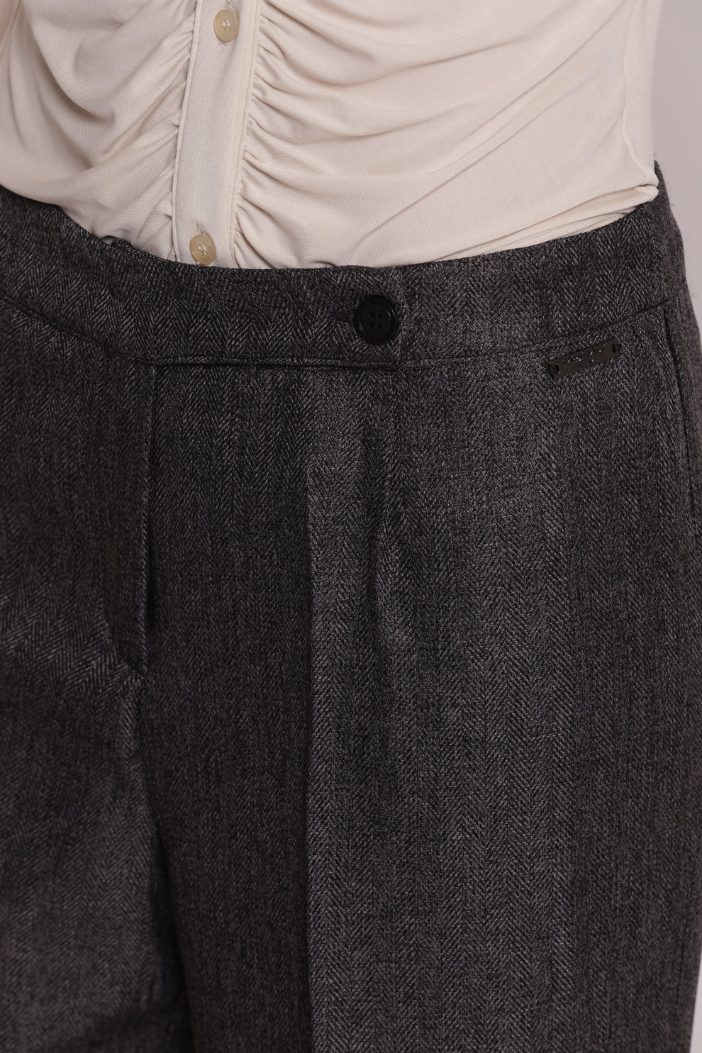 Pantalón palazzo de tweed