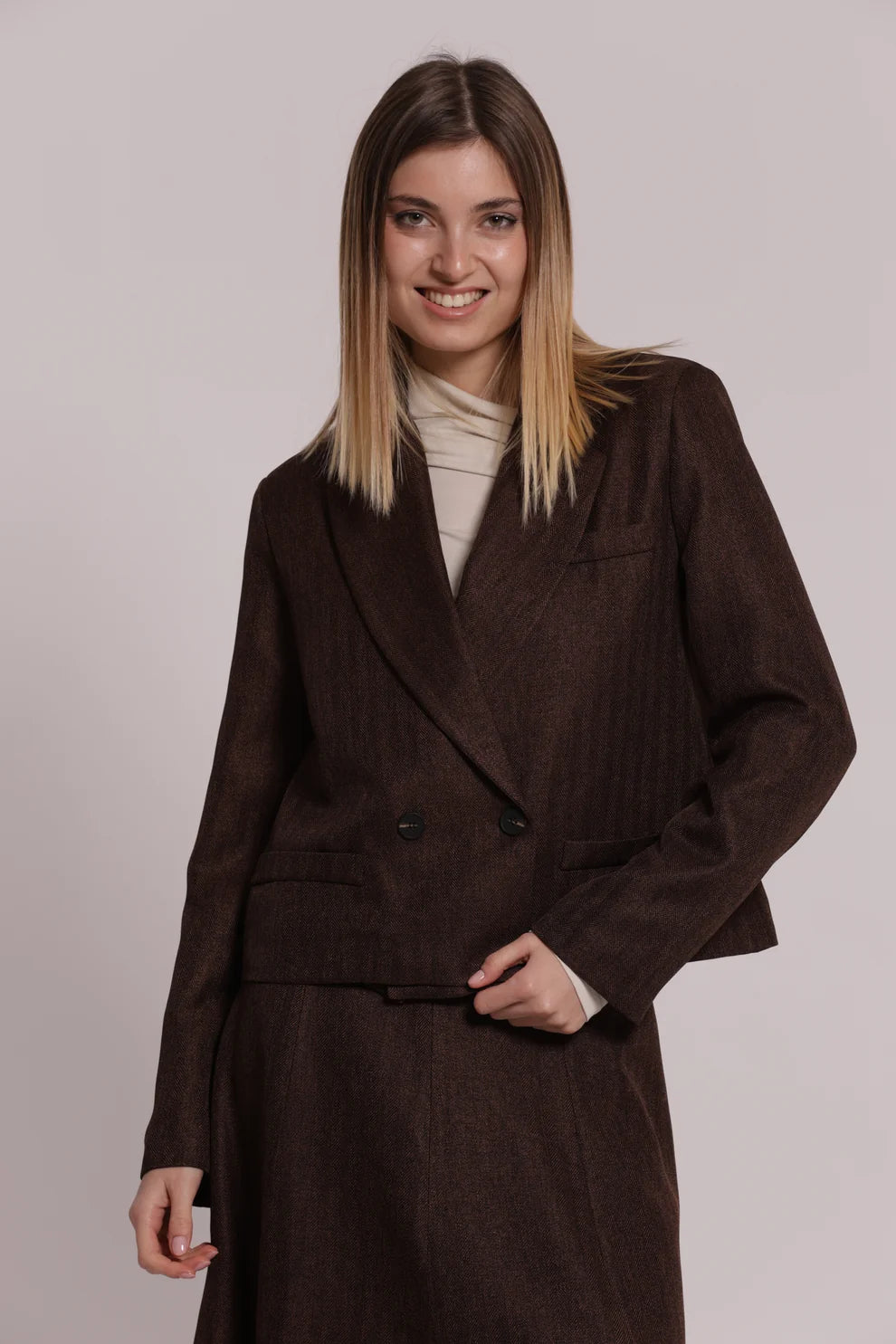 Chaqueta corta en Tweed