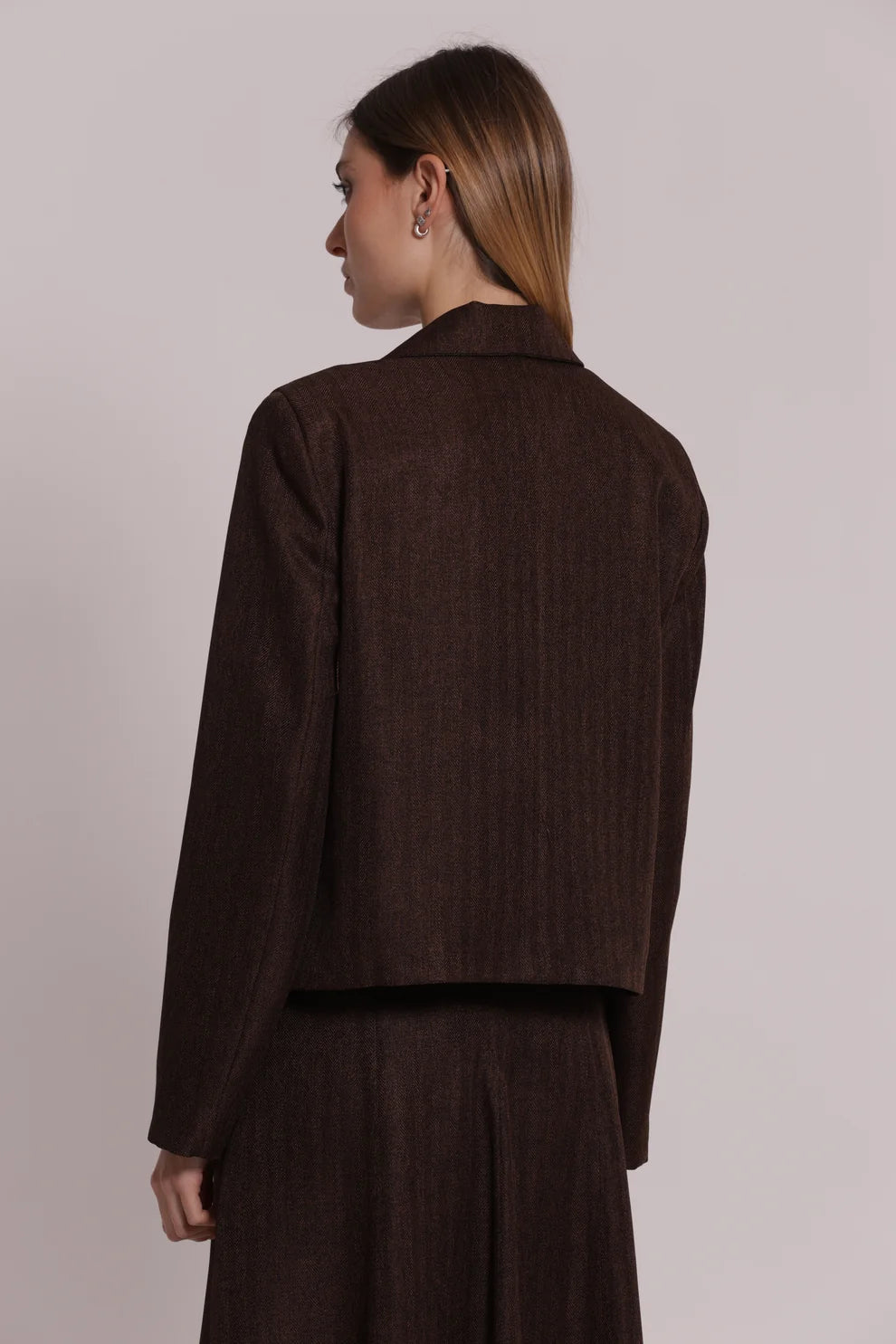 Chaqueta corta en Tweed
