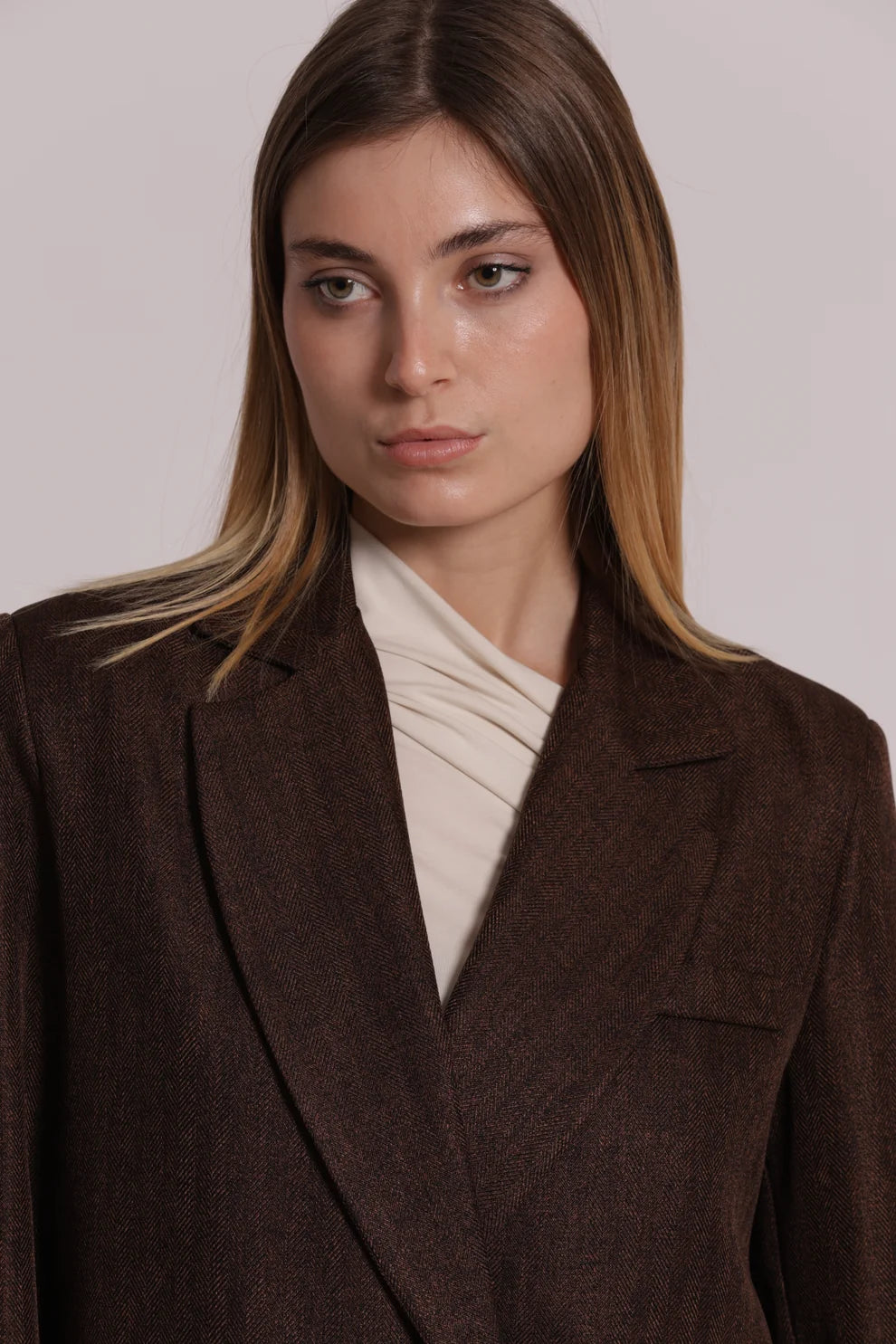 Chaqueta corta en Tweed