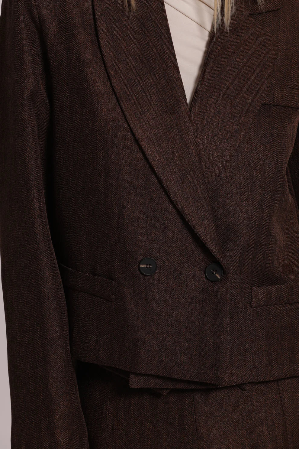 Chaqueta corta en Tweed