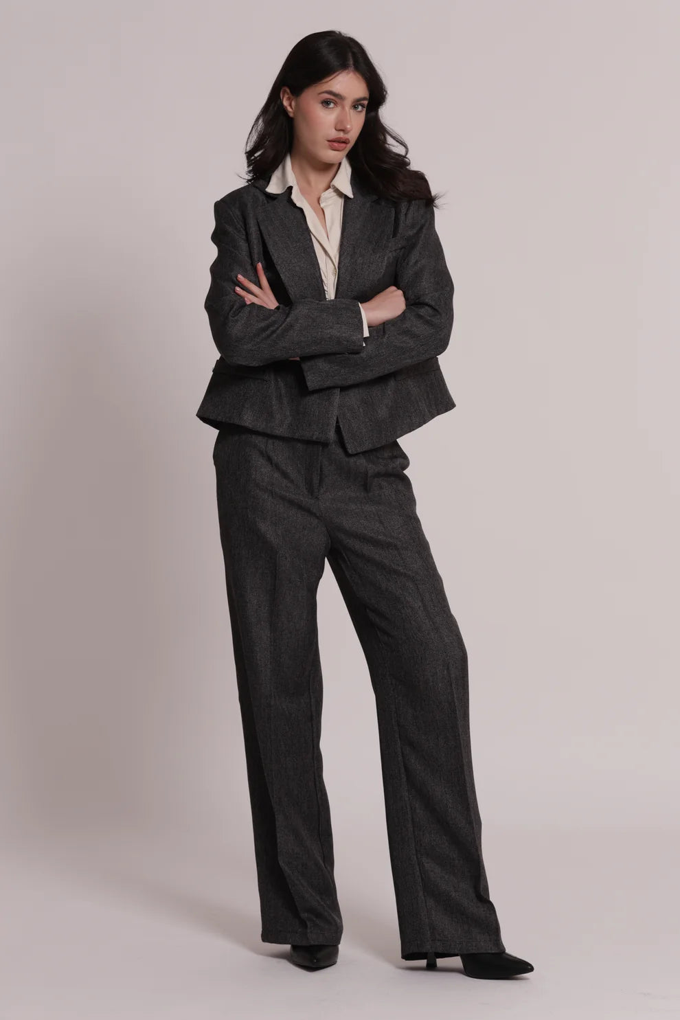 Chaqueta corta en Tweed
