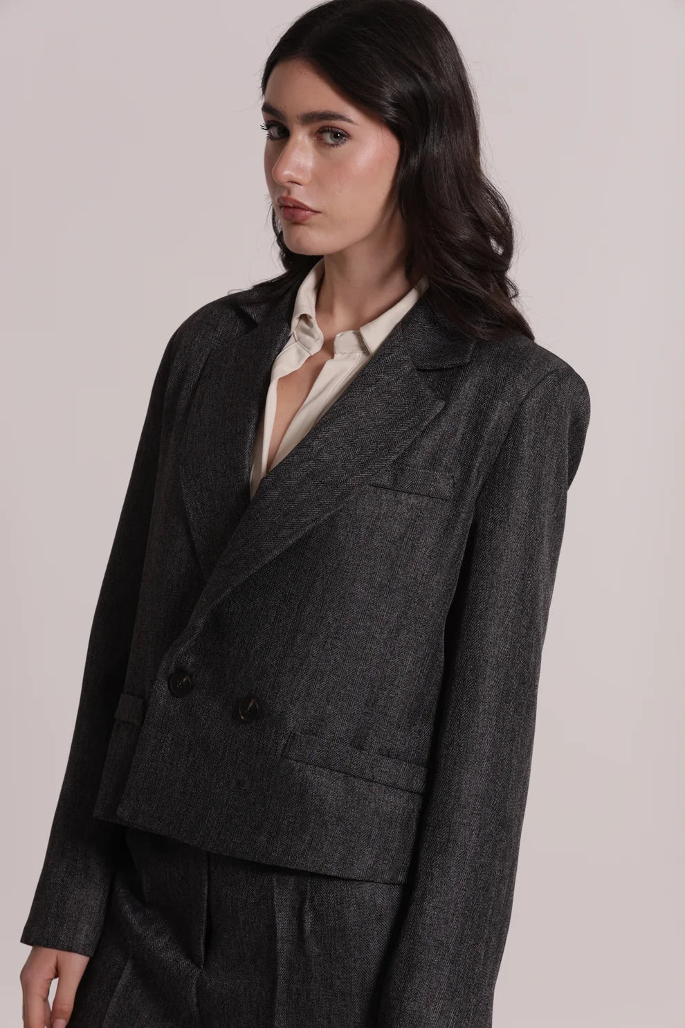 Chaqueta corta en Tweed
