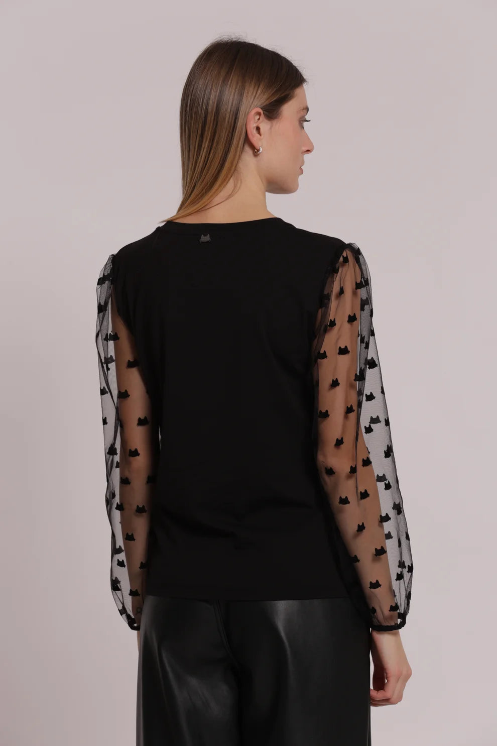 Camiseta manga transparente