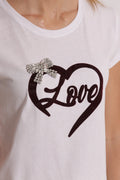 Camiseta Love Strass