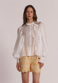 Blusa Manga Larga Efecto Gasa