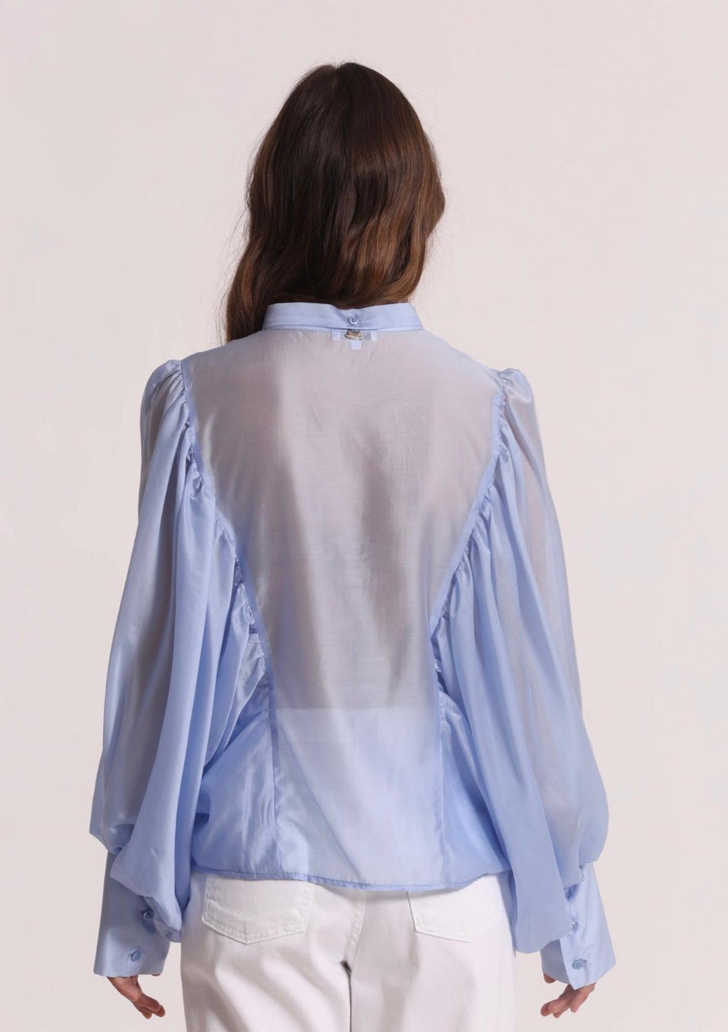 Blusa Manga Larga Efecto Gasa
