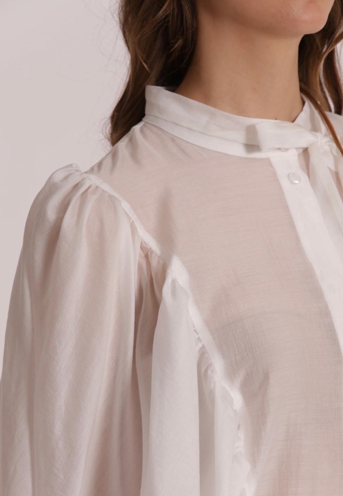 Blusa Manga Larga Efecto Gasa