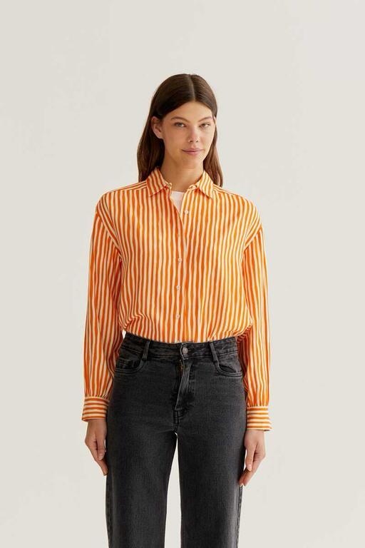 Camisa con estampado lavagna orange