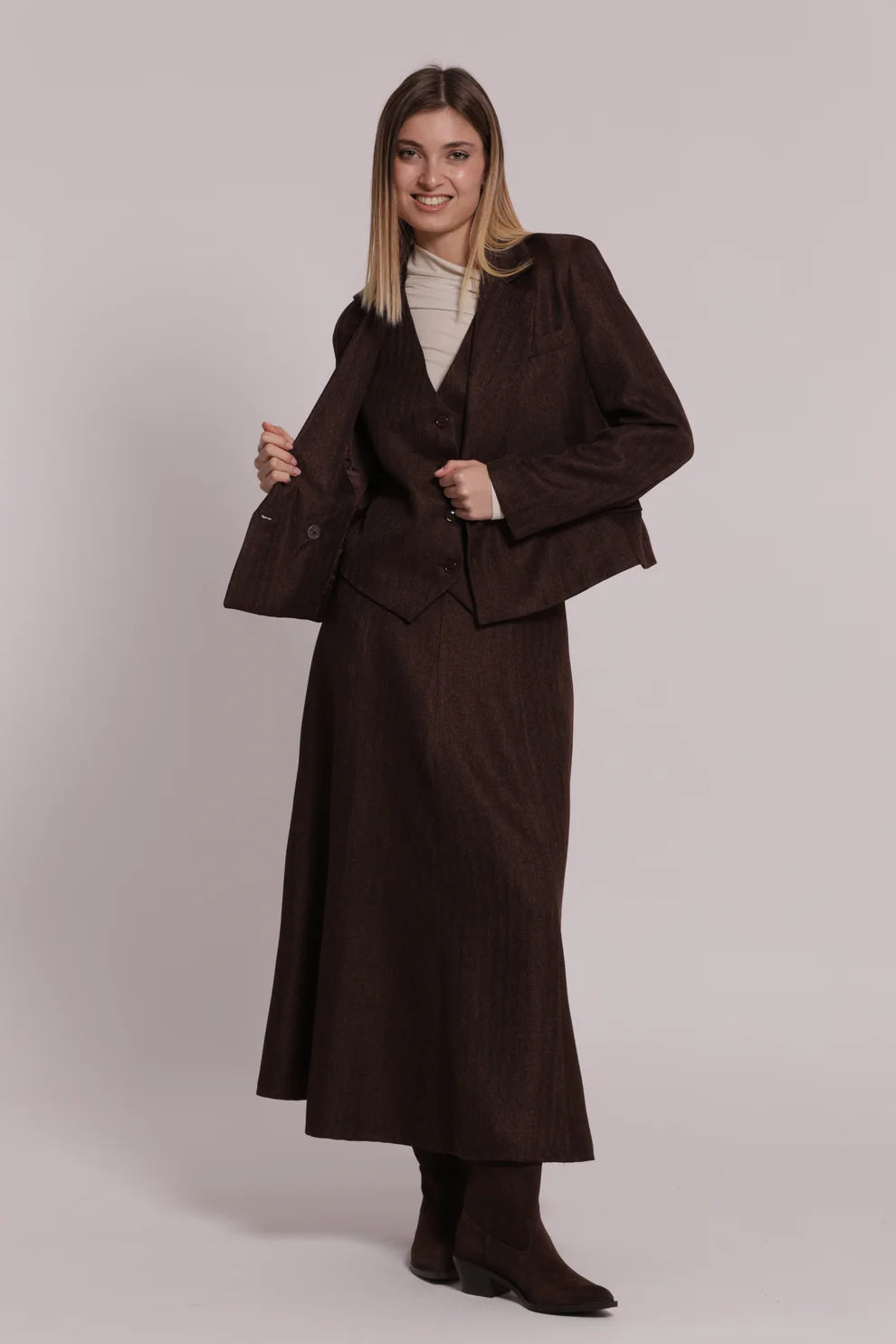Chaqueta corta en Tweed