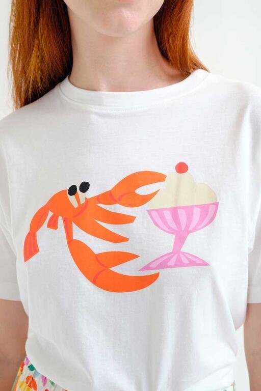 Camiseta con estampado langosta
